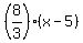 %288%2F3%29%2A%28x-5%29