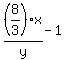 %288%2F3%29%2Ax+%2F+y+-+1