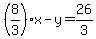 %288%2F3%29x-y=26%2F3
