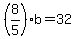 %288%2F5%29b=32
