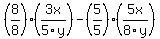 %288%2F8%29%283x%2F5y%29-%285%2F5%29%285x%2F8y%29
