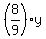 %288%2F9%29y