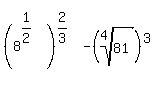 %288%5E%281%2F2%29%29%5E%282%2F3%29+-+%28root%284%2C81%29%29%5E3
