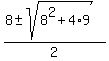 %288+%2B-+sqrt%288%5E2+%2B+4%2A9%29%29%2F2