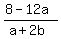 %288-12a%29%2F%28a%2B2b%29