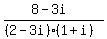 %288-3i%29%2F%28%282-3i%29%281%2Bi%29%29
