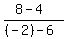 %288-4%29%2F%28%28-2%29-6%29