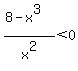 %288-x%5E3%29%2Fx%5E2%3C0