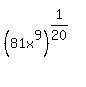 %2881x%5E9%29%5E%281%2F20%29%5E%22%22