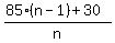 %2885%28n-1%29%2B30%29%2Fn