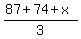 %2887%2B74%2Bx%29%2F3