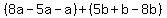 %288a-5a-a%29%2B%285b%2Bb-8b%29