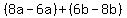 %288a-6a%29%2B%286b-8b%29