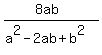 %288ab%29%2F%28a%5E2-2ab%2Bb%5E2%29