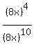 %288x%29%5E4%2F%288x%29%5E10