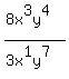 %288x%5E3y%5E4%29%2F%283x%5E1y%5E7%29
