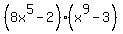 %288x%5E5-2%29%28x%5E9-3%29