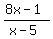%288x-1%29%2F%28x-5%29
