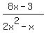 %288x-3%29%2F%282x%5E2-x%29
