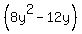 %288y%5E2-12y%29