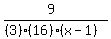 %289%29%2F%28%283%29%2816%29%28x-1%29%29