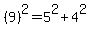 %289%29%5E2=5%5E2%2B4%5E2
