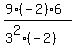 %289%2A%28-2%29%2A6%29%2F%283%5E2%2A%28-2%29%29