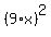 %289%2Ax%29%5E2