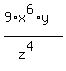 %289%2Ax%5E6%2Ay%29%2F%28z%5E4%29