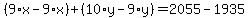 \"%289%2Ax-9%2Ax%29%2B%2810%2Ay-9%2Ay%29=2055-1935\"