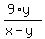 %289%2Ay%29%2F%28x-y%29