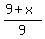 %289%2Bx%29%2F9