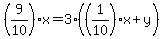 %289%2F10%29x=3%28%281%2F10%29x%2By%29
