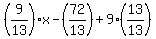%289%2F13%29x+-+%2872%2F13%29+%2B+9%2813%2F13%29