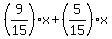 %289%2F15%29x+%2B+%285%2F15%29x