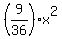 %289%2F36%29x%5E2