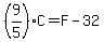 %289%2F5%29C=F-32