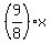 %289%2F8%29x