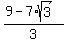 %289+-+7+%2A+sqrt%283%29%29%2F3