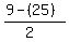 %289-%28%2B25%29%29%2F%282%29