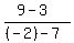 %289-3%29%2F%28%28-2%29-7%29