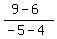 %289-6%29%2F%28-5-4%29