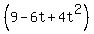 %289-6t%2B4t%5E2%29
