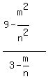 %289-m%5E2%2Fn%5E2%29%2F%283-m%2Fn%29