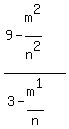 %289-m%5E2%2Fn%5E2%29%2F%283-m%5E1%2Fn%29