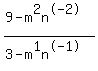 %289-m%5E2n%5E-2%29%2F%283-m%5E1n%5E-1%29