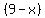 %289-x%29