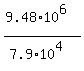 %289.48+%2A+10%5E6%29+%2F+%287.9+%2A+10%5E4%29