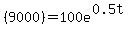 %289000%29+=+100e%5E%280.5t%29