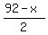 %2892-x%29%2F2